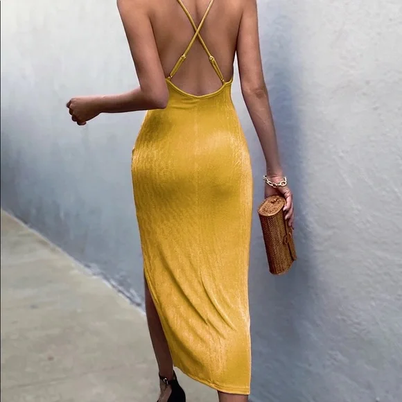 Slink Slip Dress - Butterscotch - Sold Out - Picture 2 of 3